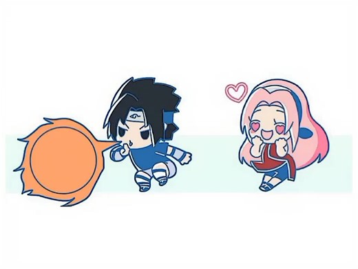 Sasusaku Chibi Art: Cute Sasuke and Sakura Characters