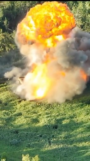 Conflict Observer on Instagram: "A Russian BMP-2 has an oopsie and backs into an anti-tank mine causing the ammo to cook off and detonate close to Kurdumivka, south of Bakhmut. The crew most likely felt nothing, except for the commander… he felt all of it."