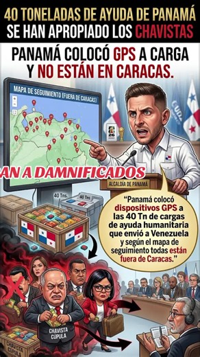 CHAVISTAS SE APROPIAN DE AYUDA Panamá se avispó y colocó GPS a carga enviada a Venezuela y ahora denuncia que no están en Caracas. #venezuela🇻🇪 #panama #ayudahumanitaria #gps #denuncia