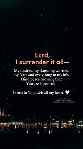 Surrender it all to the Lord.🙏🏻🧡🌿 | Note to Self.