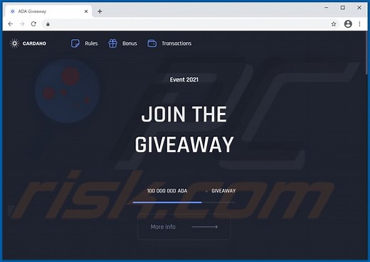 Cardano Giveaway Scam