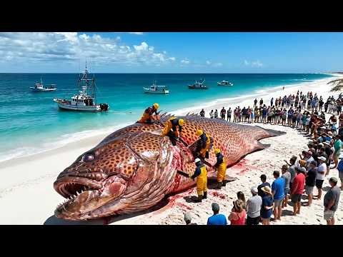The Hunt for a 1,500kg Giant Grouper – Deep Sea Longline Fishing Documentary