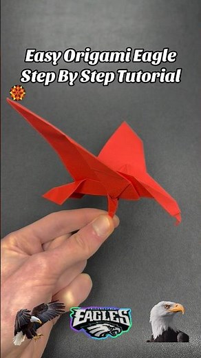 Origami Easy Paper Animals Bird Eagle Craft Tutorial #origamianimals #paperbird #origami #shorts