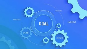 Flat Infographic Colorize Icons Background Goal Tags Loopable Animation