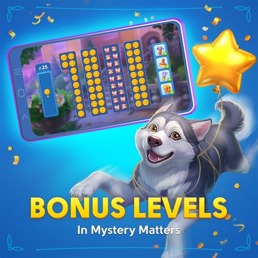 Did you know the game has 5 special bonus levels? Every thousandth level rewards you with extra coins! Check out how satisfying they look! By the way, we’ve just released level 5000! Now you know what to expect 😉 What level are you on? | Mystery Matters
