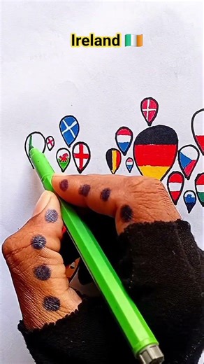 Draw Flag Map of Ireland 🇮🇪 #ireland #flag