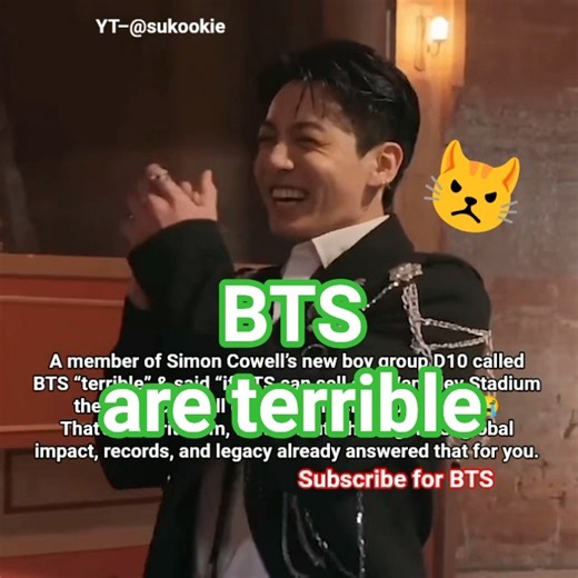 Simon cowell's new boy band d10 called BTS terrible controversy #bts #btsarmy #d10 #wembleystadium