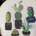 CRAFTILOO Embroidery Kits for Adults Hand Embroidery kit for Beginners with Stamped Embroidery Patterns Starter Embroidery Kit. Needlepoint kit Cross Stitch kit for Teens& Adults Cactus