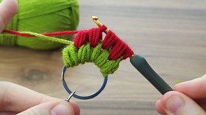 142K views · 4.7K reactions | wow Would you like to make a keychain with me then you can learn how to make a crochet keychain very easily by watching the video #crochet | Knitting & Crochet World | Facebook