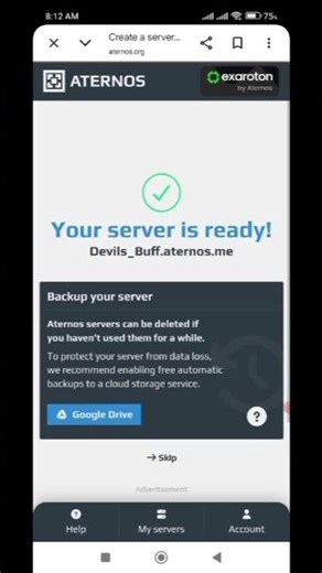 HOW TO CREATE ATERNOS SERVER