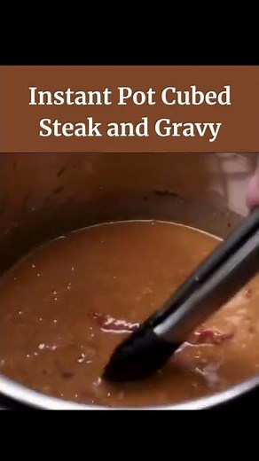 Instant Pot Cubed Steak and Gravy || #shorts #recipes #healthyrecipes #cooking #diet