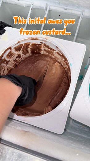 This initial? Yeah, it owes you a scoop. Time to cash in. 😏🍨 | The Shoppe Custard & Grill