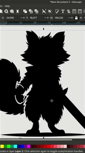 How I Created a Vector Raccoon in Inkscape 🦝 | Vector Art Speed Process #shorts