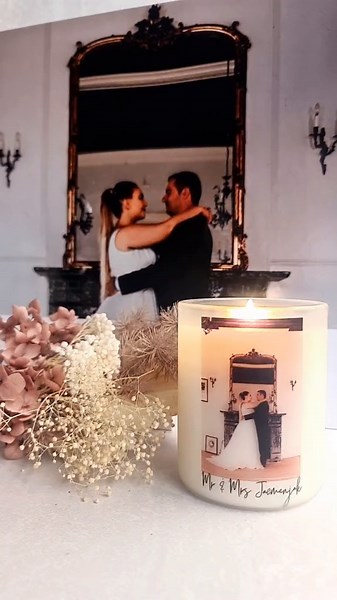 Custom Photo Candles for Cherished Wedding Memories