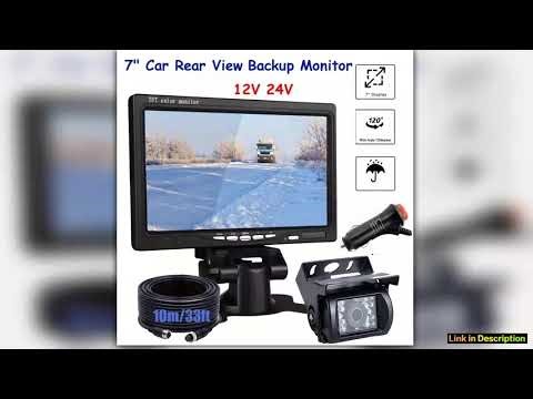 7 TFT LCD Monitor 4Pin 18 IR LEDs Night Vision Backup Parking Rear View CCD Camera System1224V For