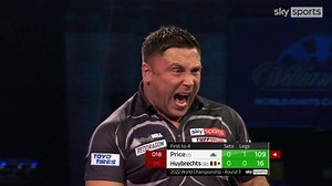World Darts Championship: Gerwyn Price puts down early marker against Kim Huybrechts