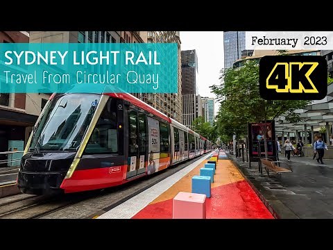 Traveling the Sydney Light Rail along George Street - February 2023 (4K)