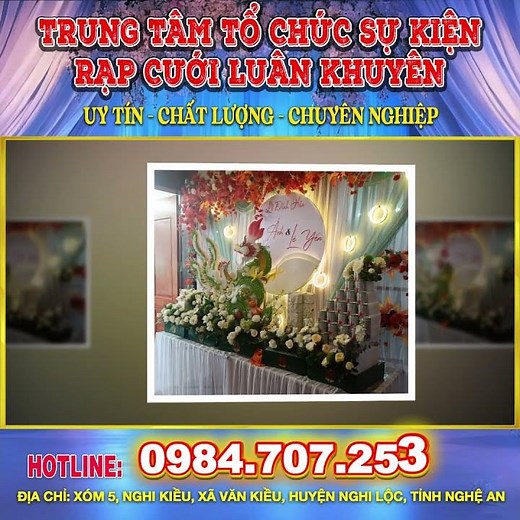 VIDEO Quảng Cáo TRUNG TÂM TỔ CHỨC SỰ KIỆN – RẠP CƯỚI LUÂN KHUYÊN | Mẫu