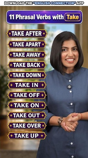 Speak English Confidently with These 11 TAKE Phrasal Verbs 🚀 | Kanchan EC #shorts