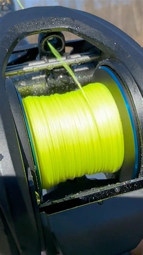 Hi Vis Yellow Braid 🟡 Track Every Cast Like This 🤯 #reactiontackle #fishing