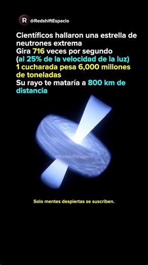 La estrella que gira al 25% de la velocidad de la luz...