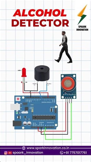 Alcohol detector using #arduino#music #shorts #trending