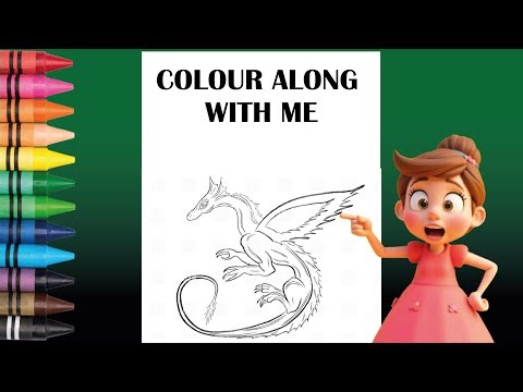 Coloring How To Coloring Dragon Book | Marker | COLOR ALONG WITH Happy Coloring World
