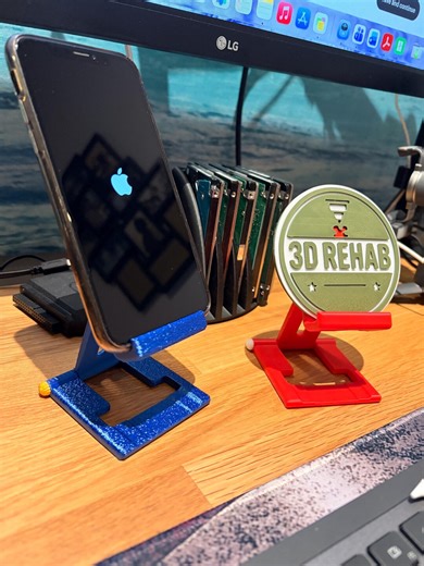 Foldable 3D Printed Phone Stand – Compact Desk Holder - Etsy