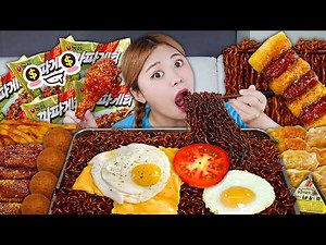 MUKBANG Jjajangmyeon black bean noodles COLLECTION by HIU 하이유