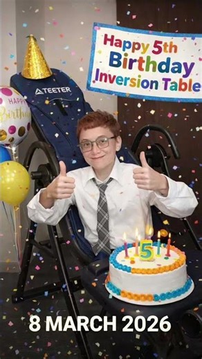 Happy 5th Birthday of my Inversion Table #客家寡岩#客家寡巖#HakkaHermit #8March2026 #TeeterInversionTable