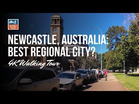 Walking Through Newcastle 🇦🇺 | Beach to Civic Park in 4K | City Tour on Foot