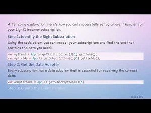 How to Add an Event Handler to LightStreamer with JavaScript