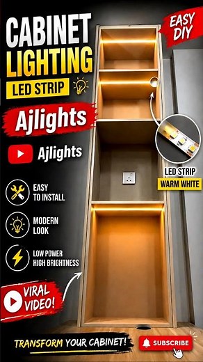 Cabinet LED Strip Lighting Installation 💡 | Easy DIY Modern Lighting | Ajlights
