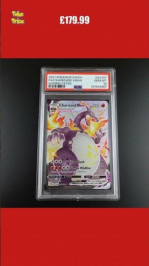 PSA 10 Charizard Vmax SV107/SV122 Shining Fates Holo Graded Pokemon Card