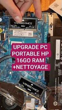 Upgrade PC portable HP Notebook 17-by2014nf RAM + nettoyage + pâte thermique. Gros BOOST !
