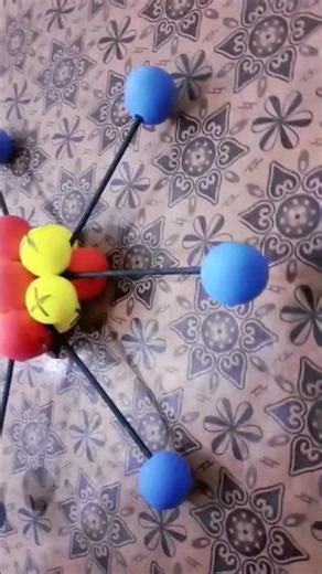 ⚛️ 3D Carbon Atom Model | DIY School Science Project 🧪