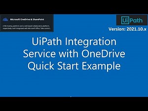 UiPath Integration Service with OneDrive | Quick Start Example