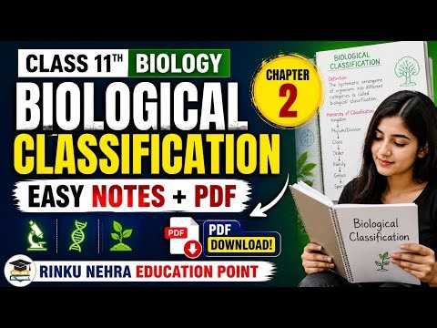 Class 11th/ Chapter 2/ Biological Classification/ Easy notes+PDF/Ncert notes in easy language/CBSE/