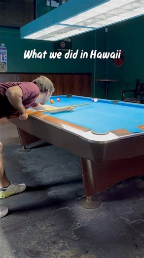 Playing pool no matter where we go #pool #billiards #hawaii #turtle