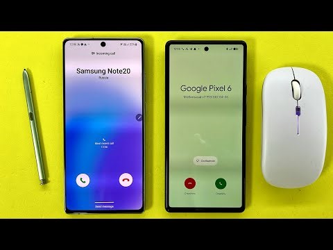 Incoming + Outgoing Call & Timer on Google Pixel 6 using a computer mouse Vs Samsung Note20