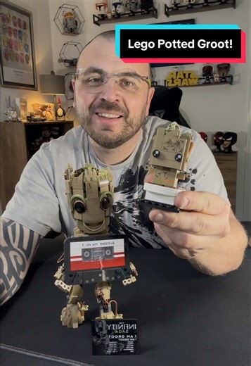 I’m building and showcasing the LEGO Potted Groot BrickHeadz. This is a fun, compact build that works perfectly as a display piece, especially alongside the full-size Groot build I already have on the shelf. Simple build, nice details, and a great way to add a bit of character to a larger LEGO display without taking up much space. Would you display this next to a larger character build, or keep it as a standalone piece? #Lego #AFOL #LegoCollector #Groot #Marvel