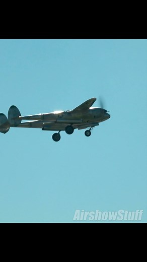 The freshly restored @flyingheritage P-38 heads home a little heavier after taking home some hardware at @eaa AirVenture 2025! The P-38 was the Lindy Grand Champion WWII aircraft and also took home the Phoenix Award Golden Wrench. #p38lightning #p38 #lightning #restoration #flyingheritageandcombatarmormuseum #lindyaward #grandchampion #takeoff #eaa #osh #osh25 #oshkosh #AirVenture #airshow #airshowstuff | AirshowStuff