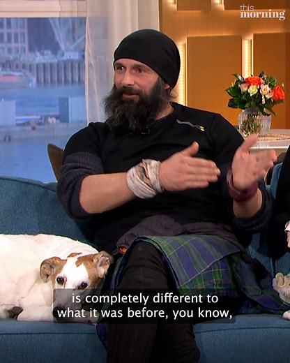 Ex para-trooper Christian Lewis, is set to become the first person in history to walk the entire coastline of the UK, including its islands. He opens up about his struggles along the way. | This Morning