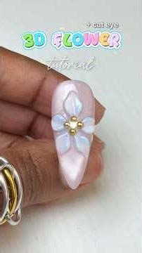 easy 3D flower nails for beginners 🌸💅🏽✨ #nails #nailart #easynailart