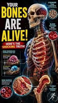 Your Bones Are Alive... Here's the Shocking Truth! 🦴😳 #Bones #HumanBody #Science #humanbone