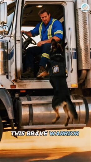 “German Shepherd Saves Driver from Exploding Loaded Truck!”