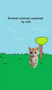 Pyramid scheme explained by cats. #fyp #phdkitten #phdkitty | Phdkittyofficial