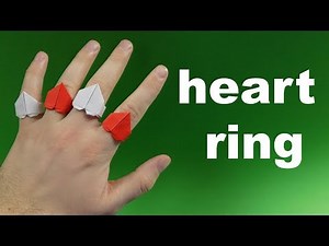 How to make an Easy Paper Ring - Origami Ring Heart