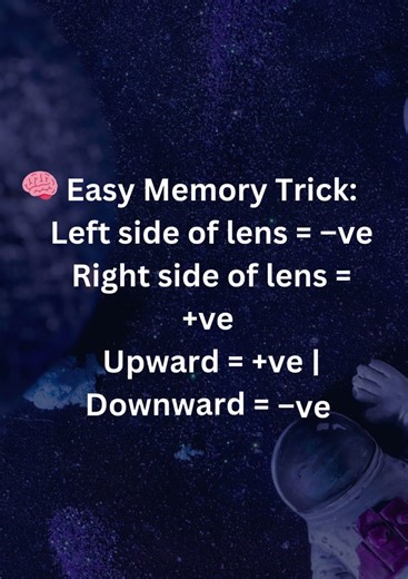 Lens Sign Convention Rules in One Shot | Class 10 Physics | Numericals #shorts