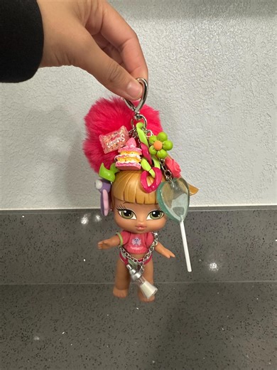 Bratz Fianna Doll Keychain With Charms – Pink Fluffy Bag Accessory - Etsy